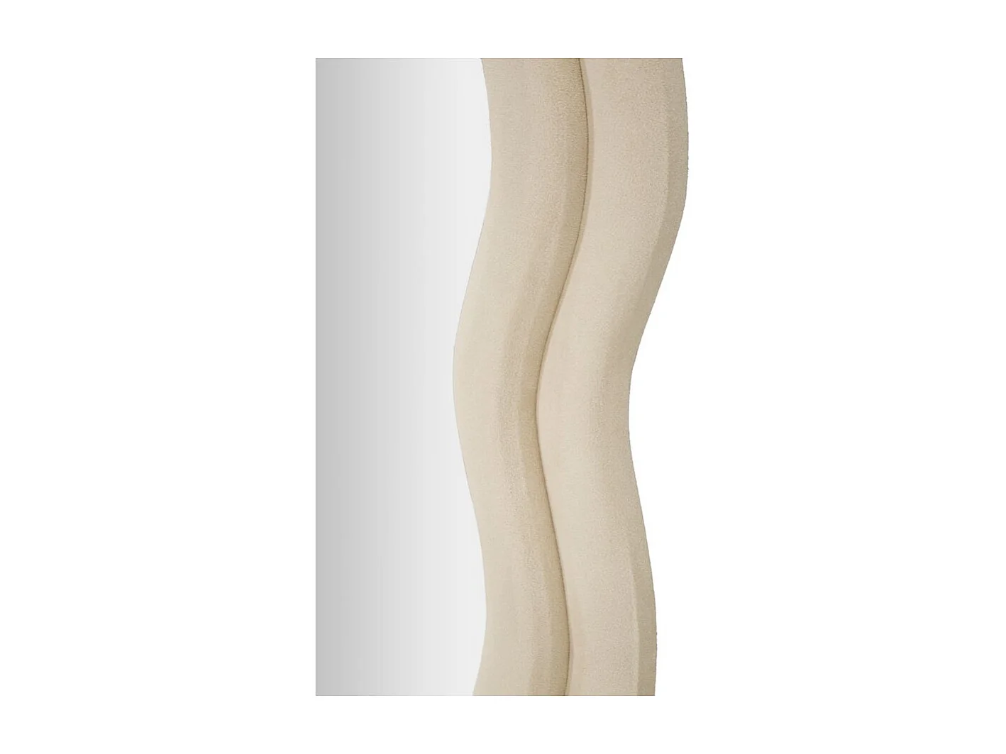 Miroir Mural en Velours "Wavy" 160cm Crème