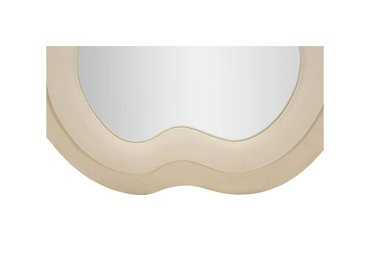 Miroir Mural en Velours "Wavy" 160cm Crème