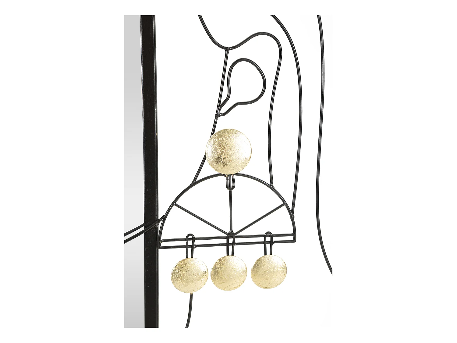 Miroir Mural Design "Éleanor" 85cm Noir