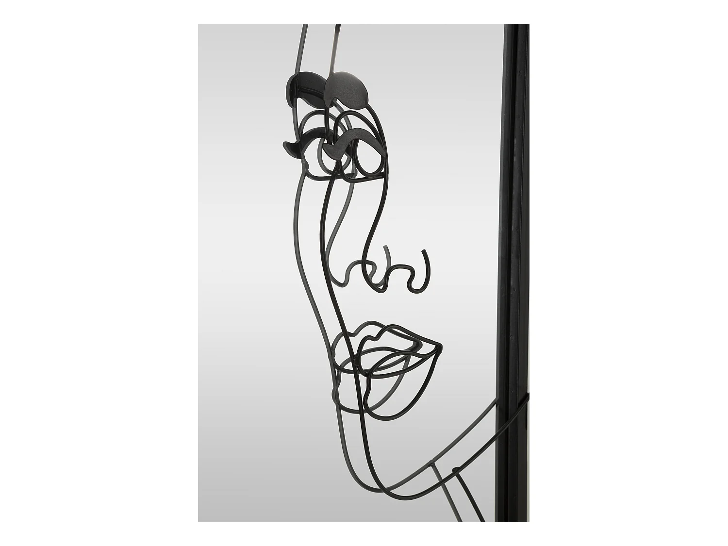 Miroir Mural Design "Éleanor" 85cm Noir