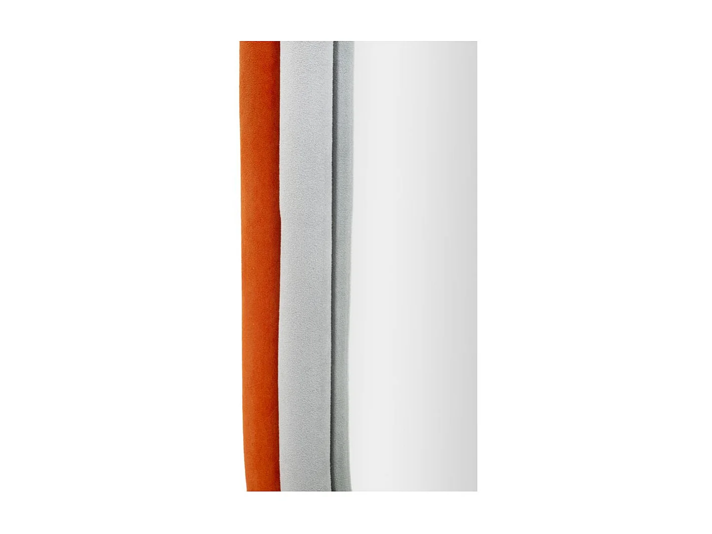 Miroir Mural en Velours "Anthony" 90cm Gris & Orange