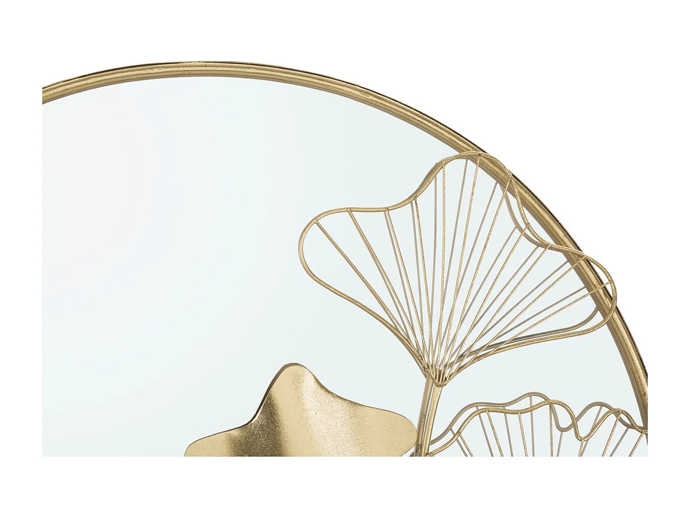 Miroir Mural Design "Flora" 75cm Or