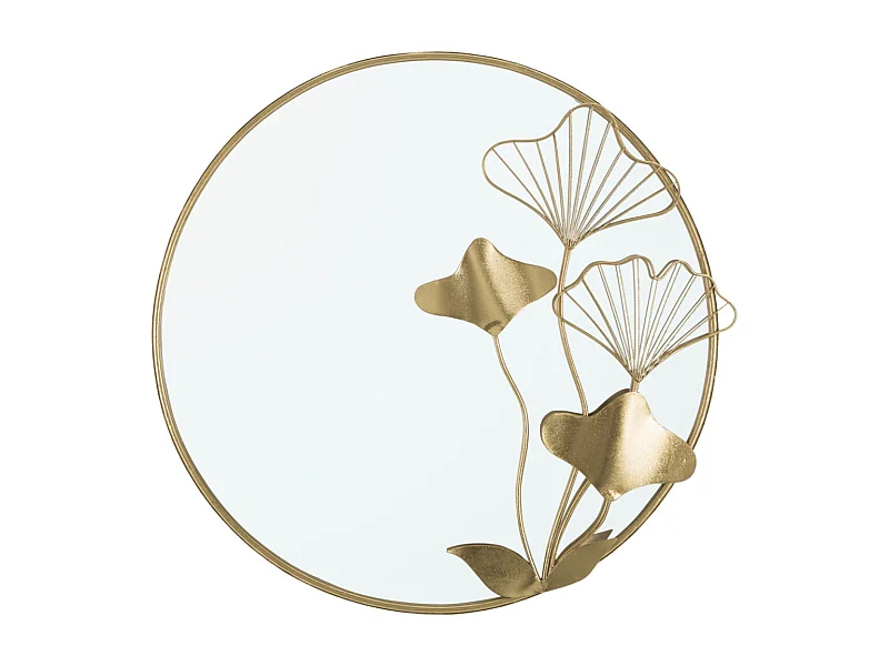 Miroir Mural Design "Flora" 75cm Or