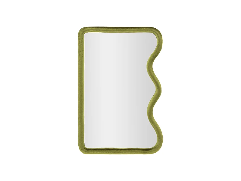 Miroir Mural en Velours "Tod" 90cm Vert