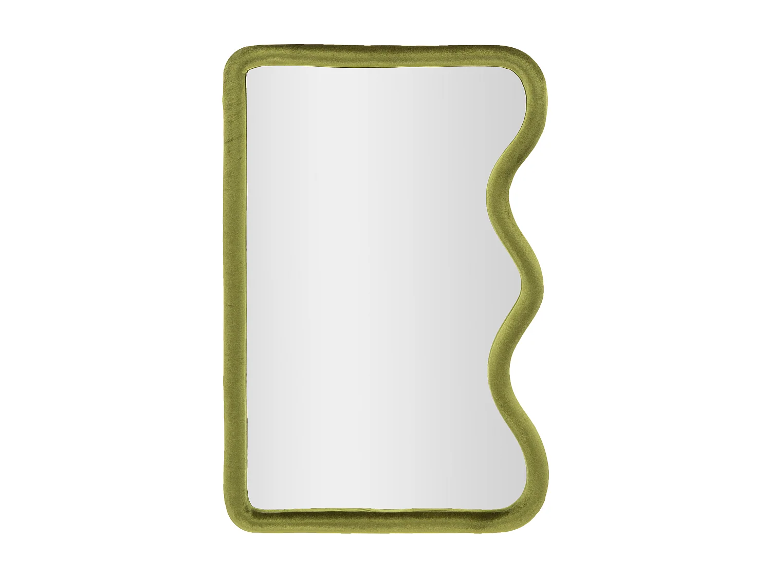 Miroir Mural en Velours "Tod" 90cm Vert