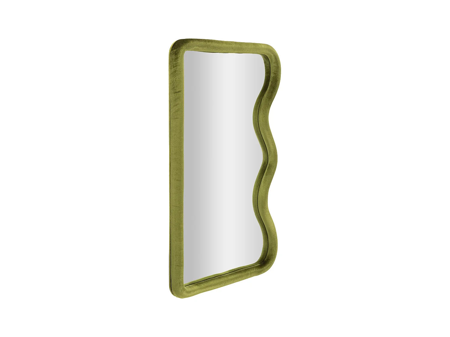 Miroir Mural en Velours "Tod" 90cm Vert