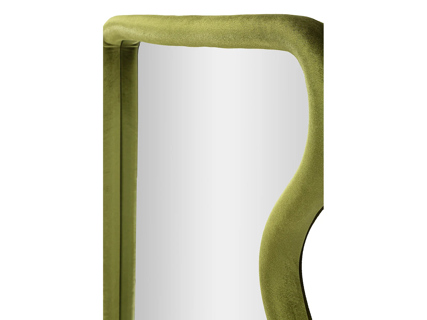 Miroir Mural en Velours "Tod" 90cm Vert