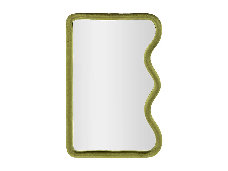 Miroir Mural en Velours "Tod" 90cm Vert