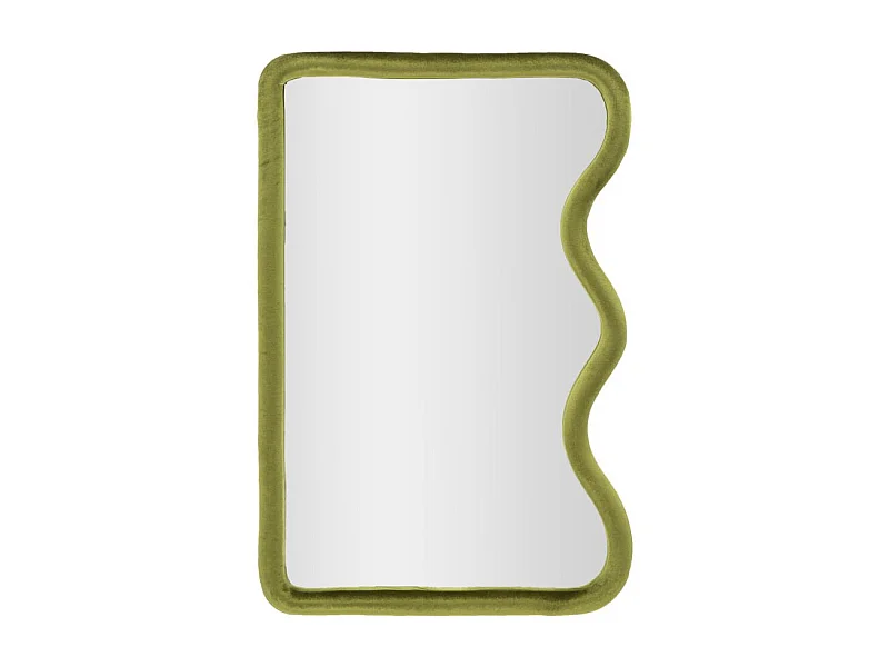 Miroir Mural en Velours "Tod" 90cm Vert