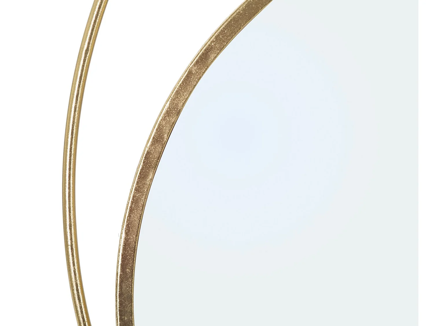 Specchio da parete con cerchi in metallo dorato cm 90x3x83