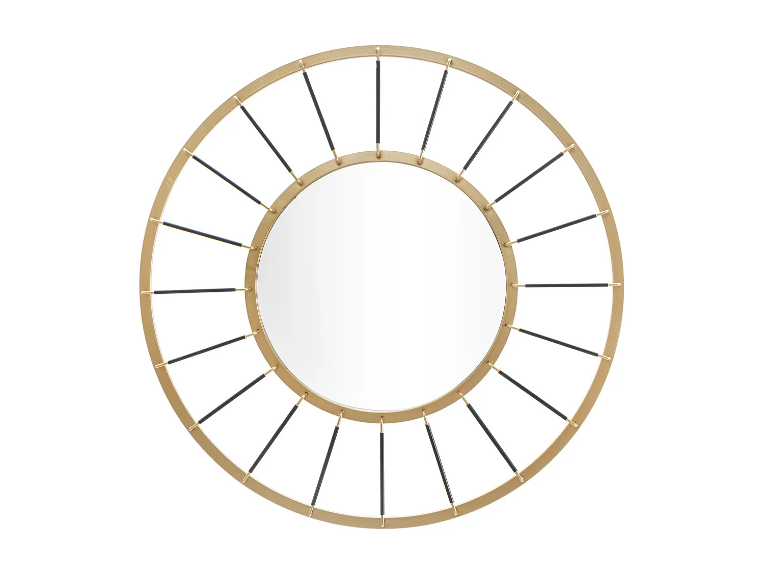 Miroir Mural Déco "Blake" 81cm Or & Noir