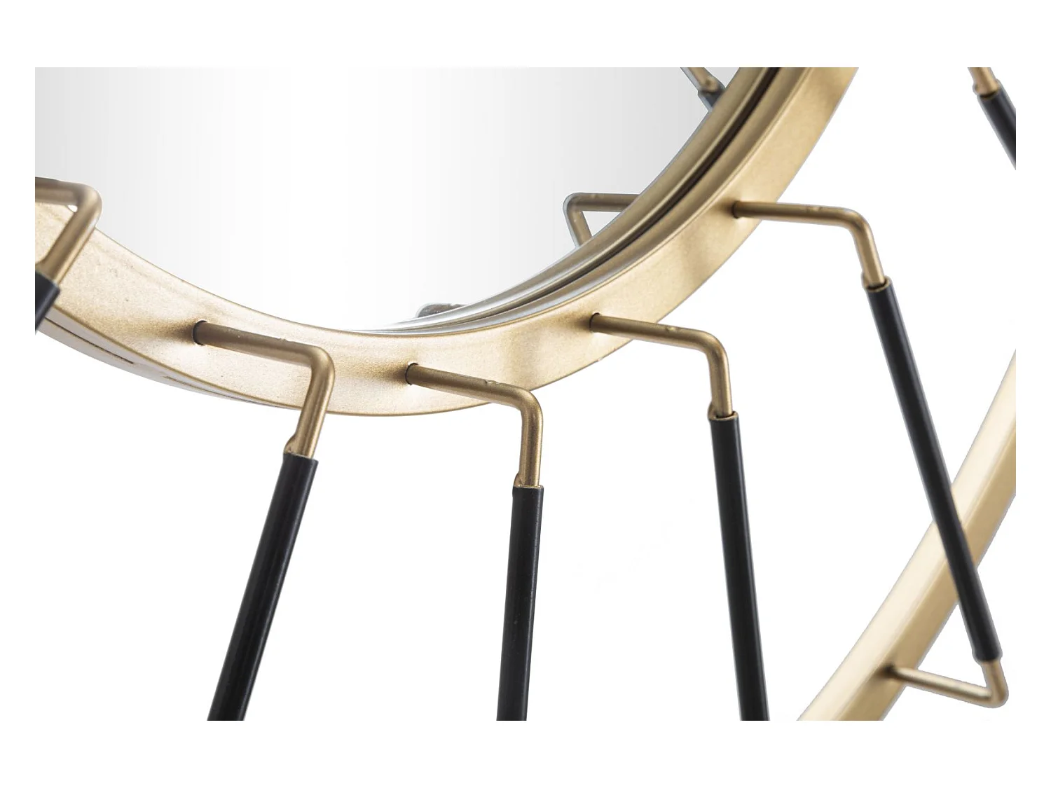 Miroir Mural Déco "Blake" 81cm Or & Noir