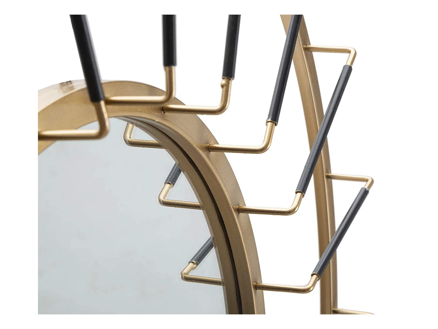 Miroir Mural Déco "Blake" 81cm Or & Noir