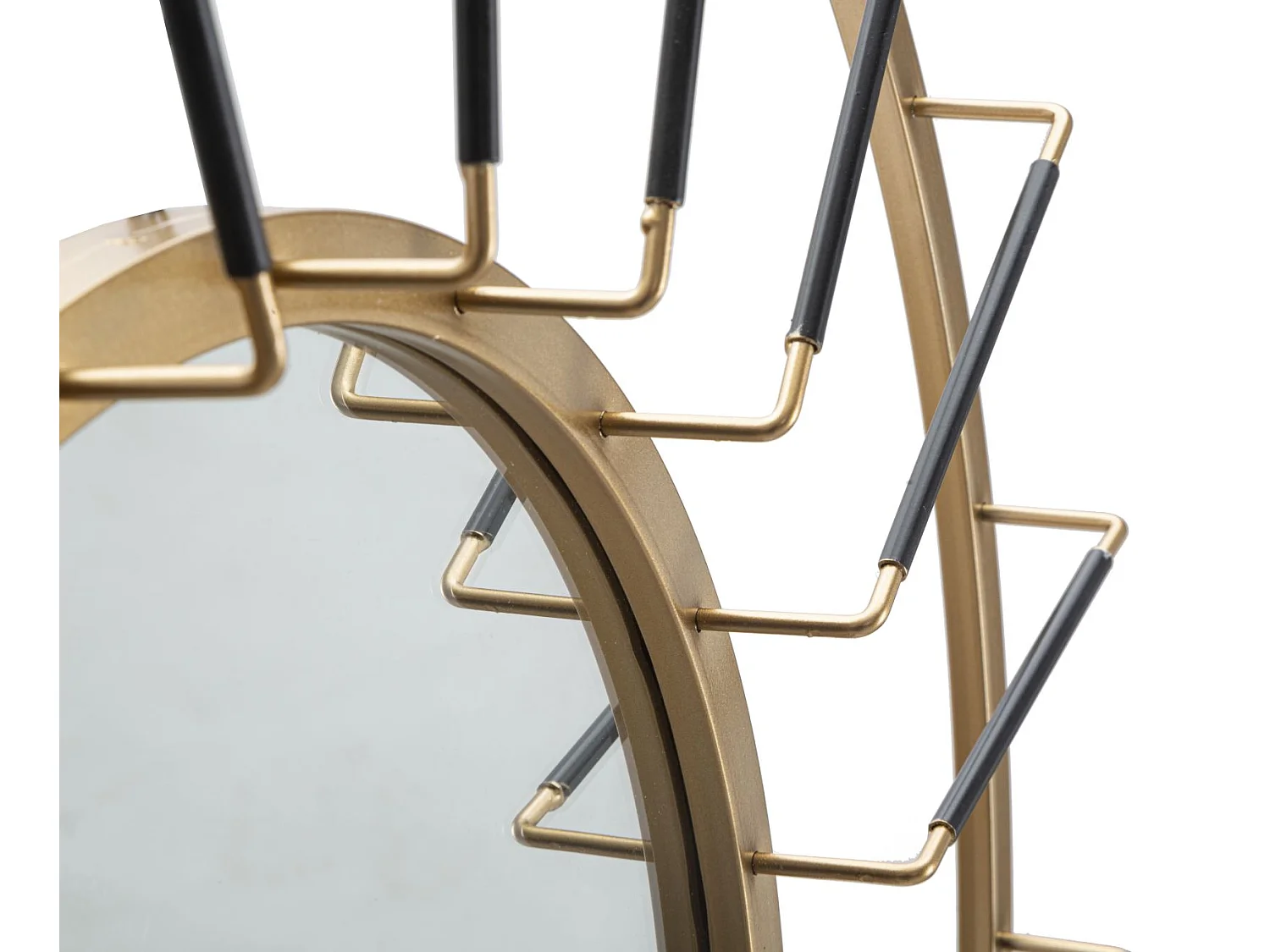 Miroir Mural Déco "Blake" 81cm Or & Noir