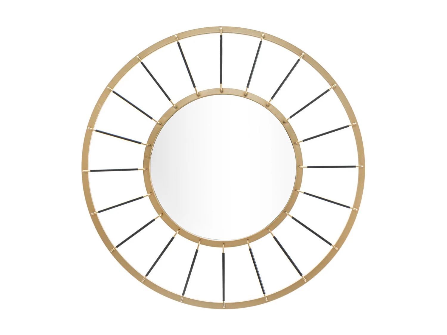 Miroir Mural Déco "Blake" 81cm Or & Noir