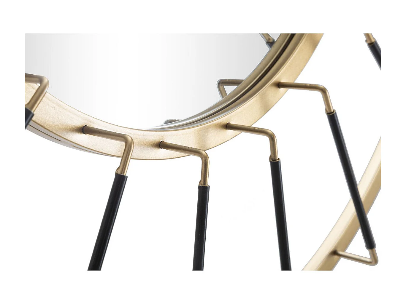 Miroir Mural Déco "Blake" 81cm Or & Noir