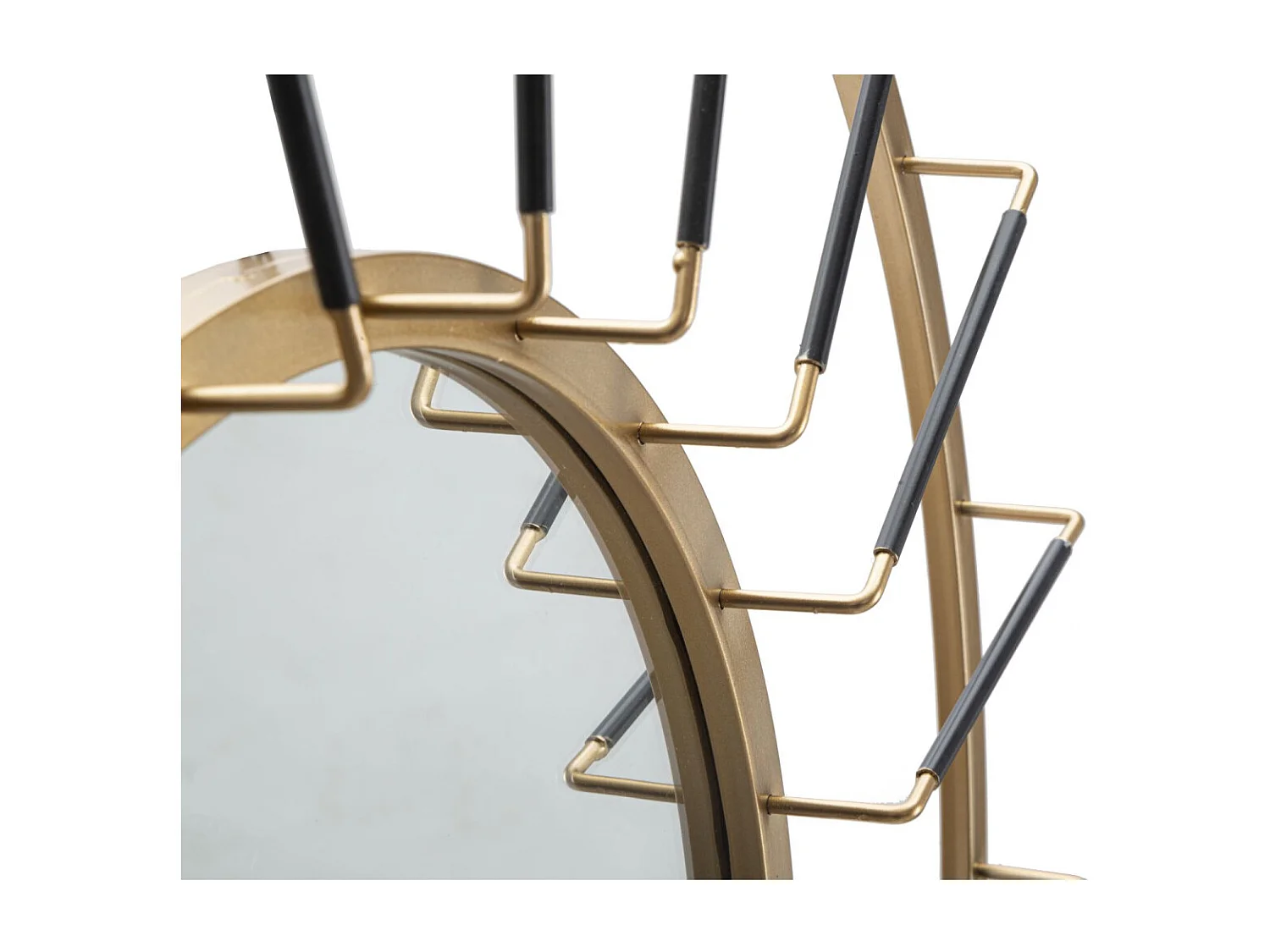 Miroir Mural Déco "Blake" 81cm Or & Noir