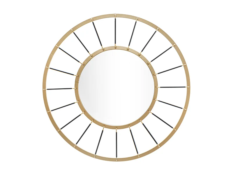 Miroir Mural Déco "Blake" 81cm Or & Noir