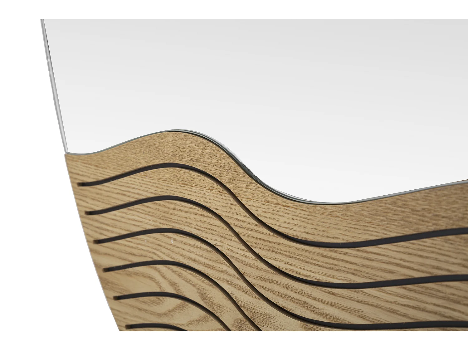 Miroir Mural Déco "Lines" 80cm Naturel