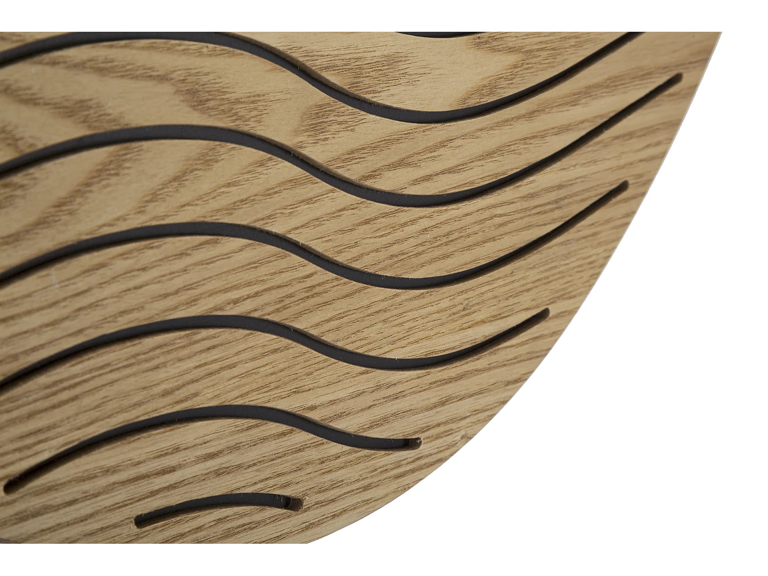 Miroir Mural Déco "Lines" 80cm Naturel