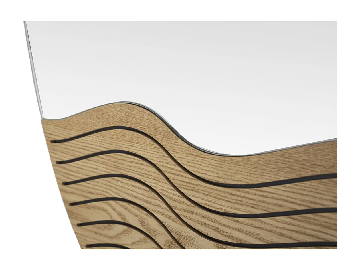 Miroir Mural Déco "Lines" 80cm Naturel