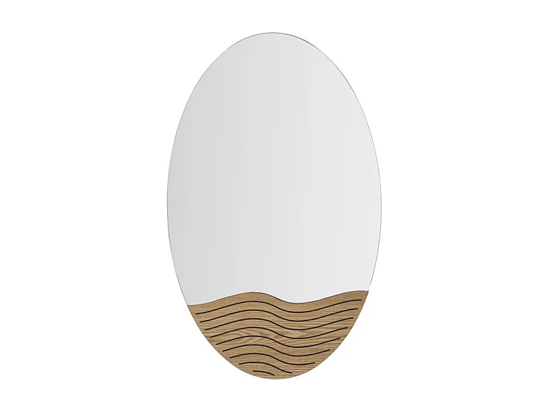 Miroir Mural Déco "Lines" 80cm Naturel