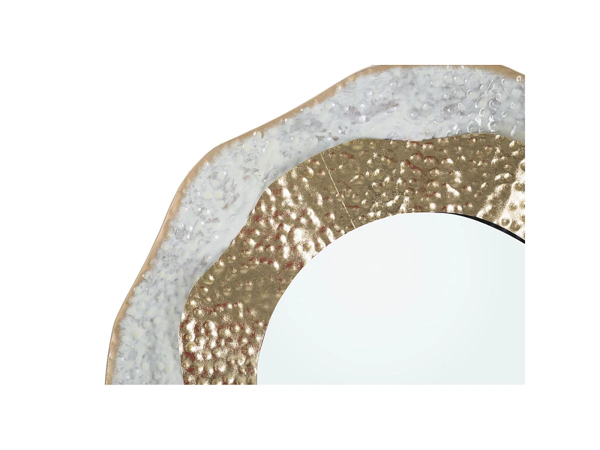 Ronde meerkleurige metalen wandspiegel Ø 54,5x4,5 cm