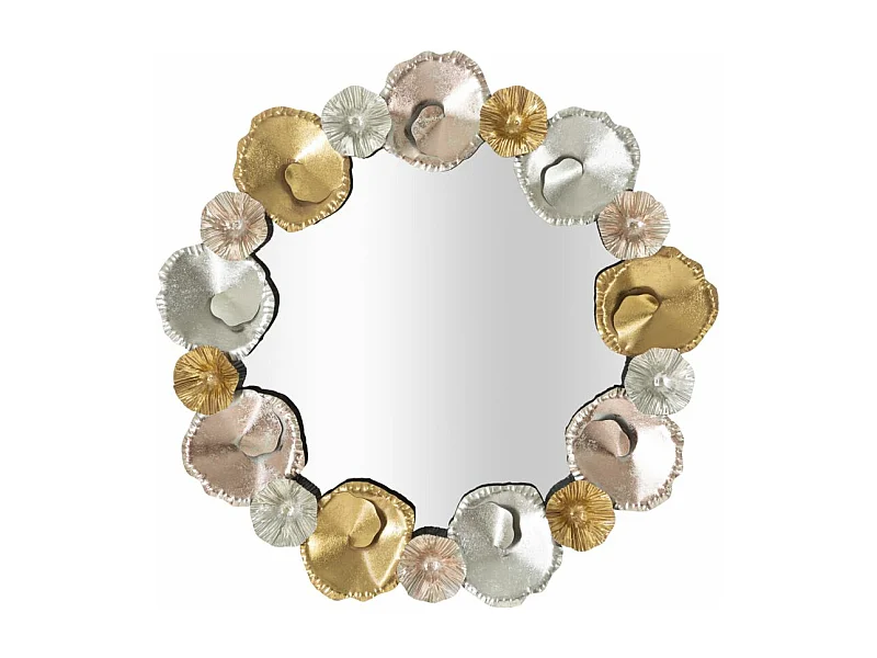 Specchio rotondo da parete in metallo multicolore Ø cm 75,5x5,5