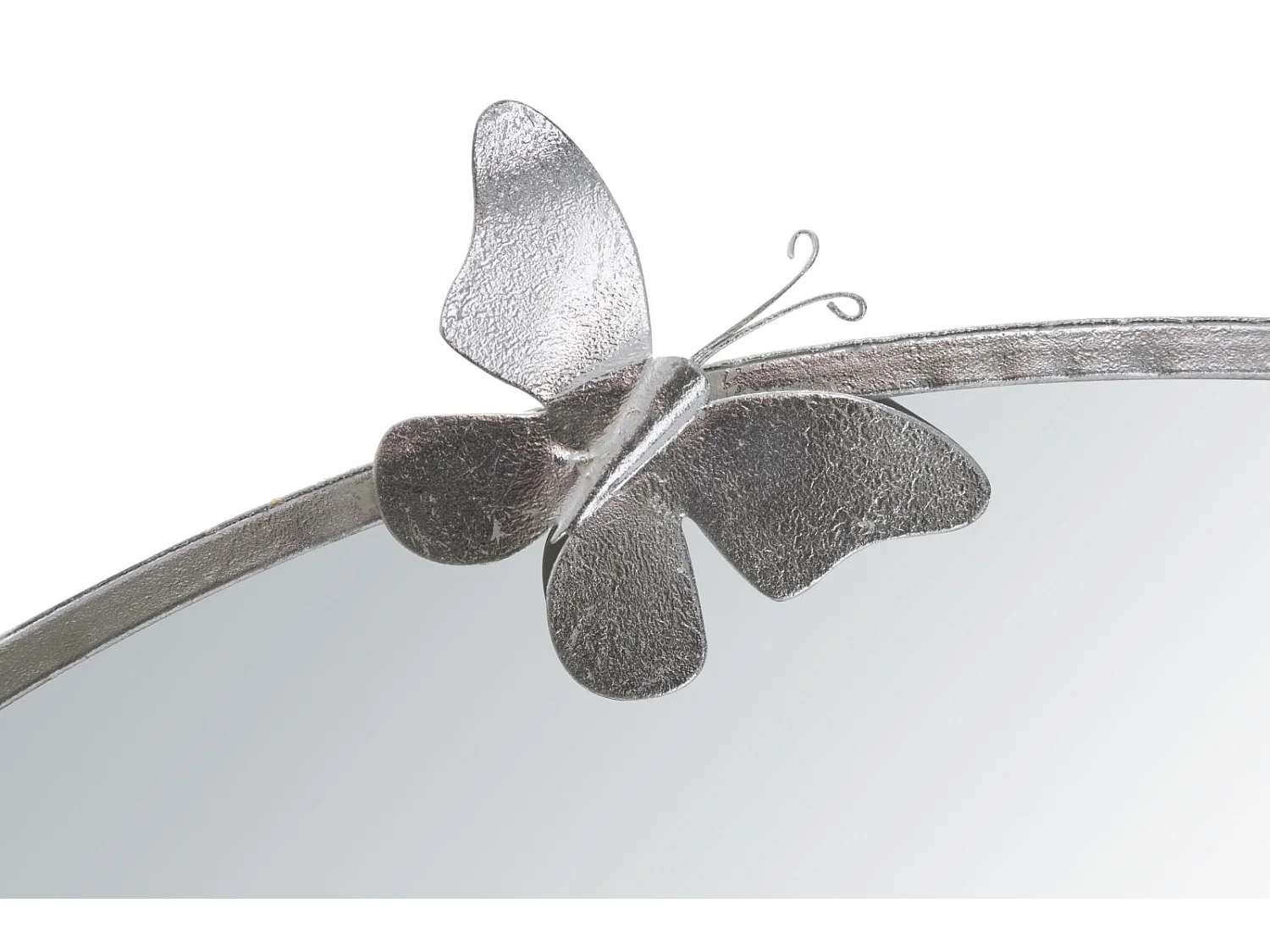 Miroir Mural Design "Butterfly" 94cm Argent