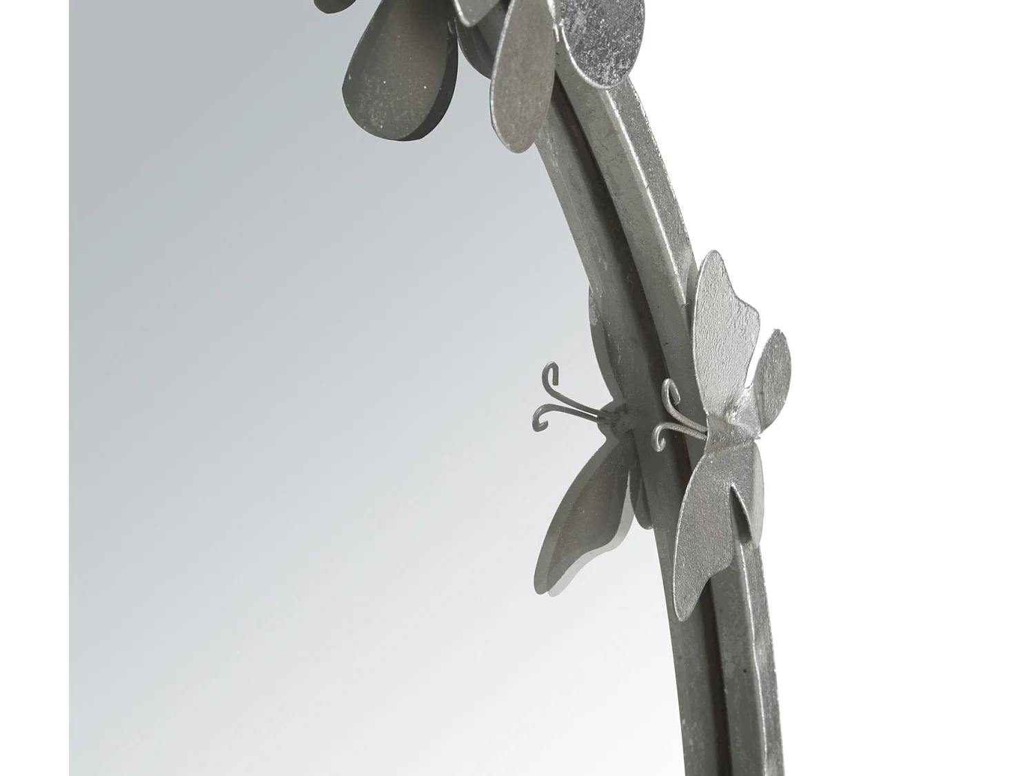 Miroir Mural Design "Butterfly" 94cm Argent