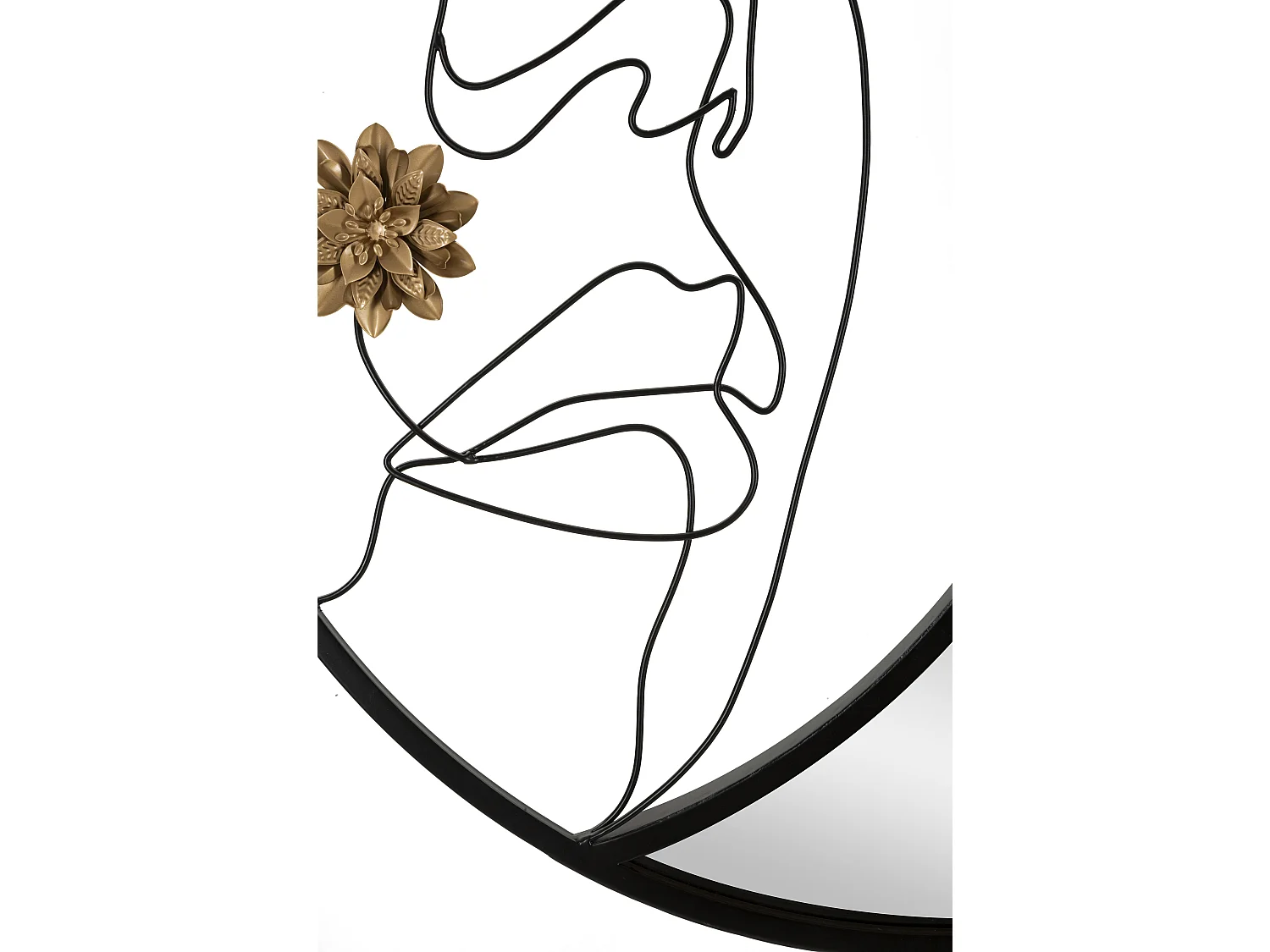 Miroir Mural Design "Melly" 80cm Noir