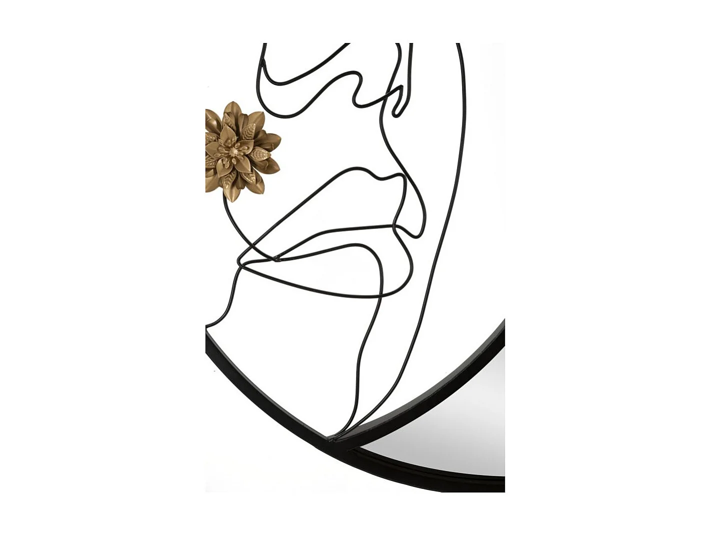 Miroir Mural Design "Melly" 80cm Noir