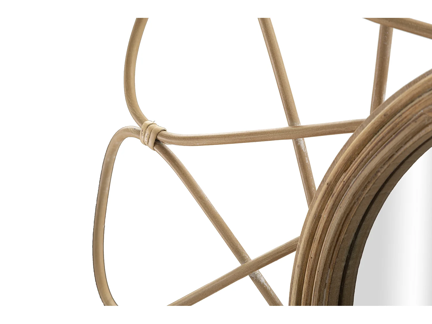 Specchio da parete in metallo marrone Ø cm 65,5x3