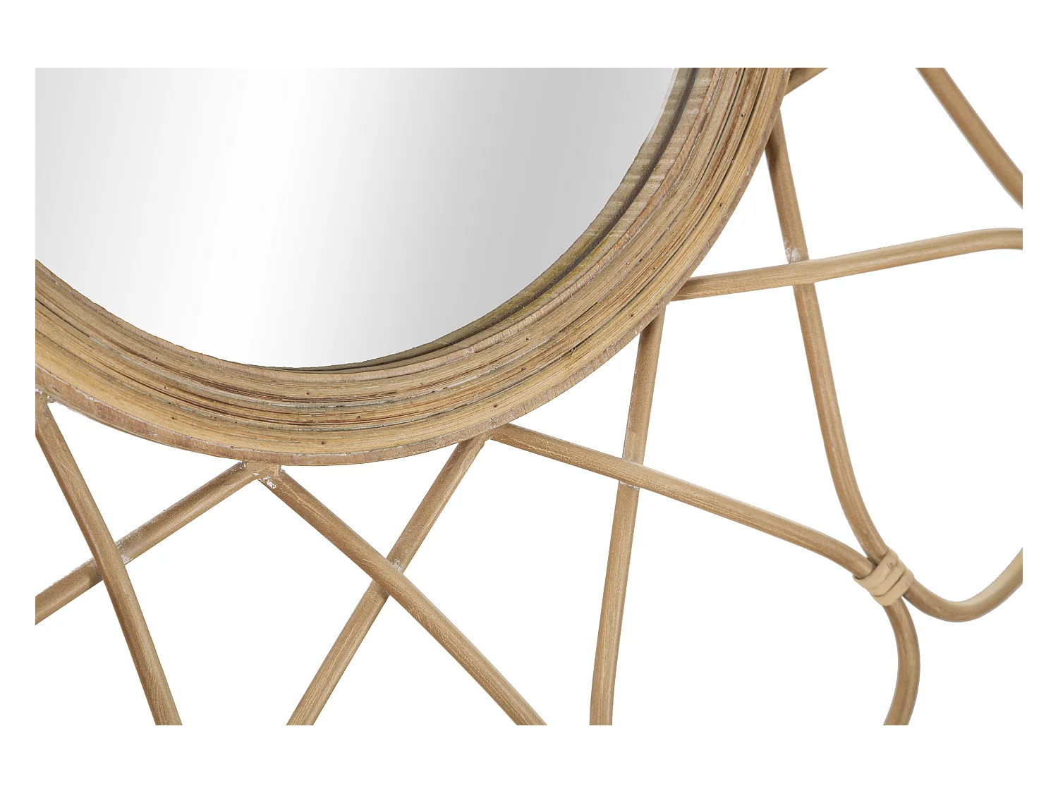 Miroir Mural Déco "Almeria" 65cm Naturel