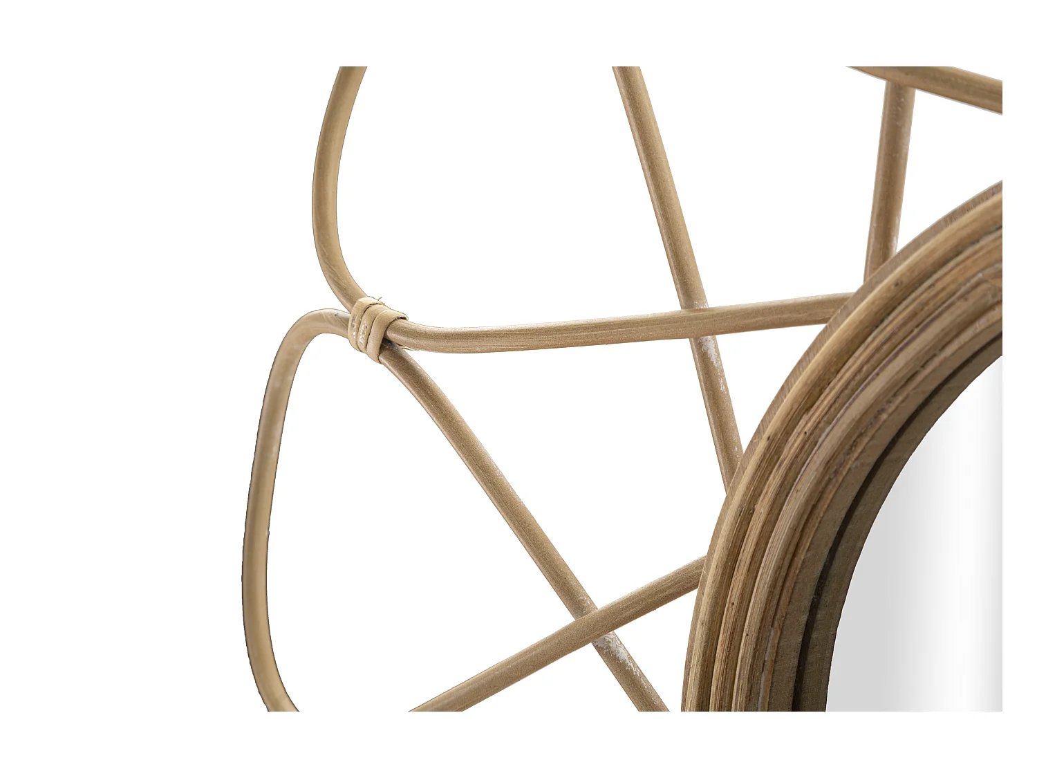 Miroir Mural Déco "Almeria" 65cm Naturel