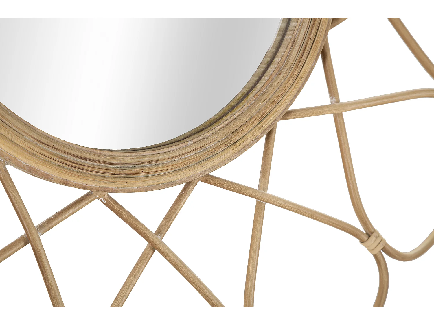 Miroir Mural Déco "Almeria" 65cm Naturel