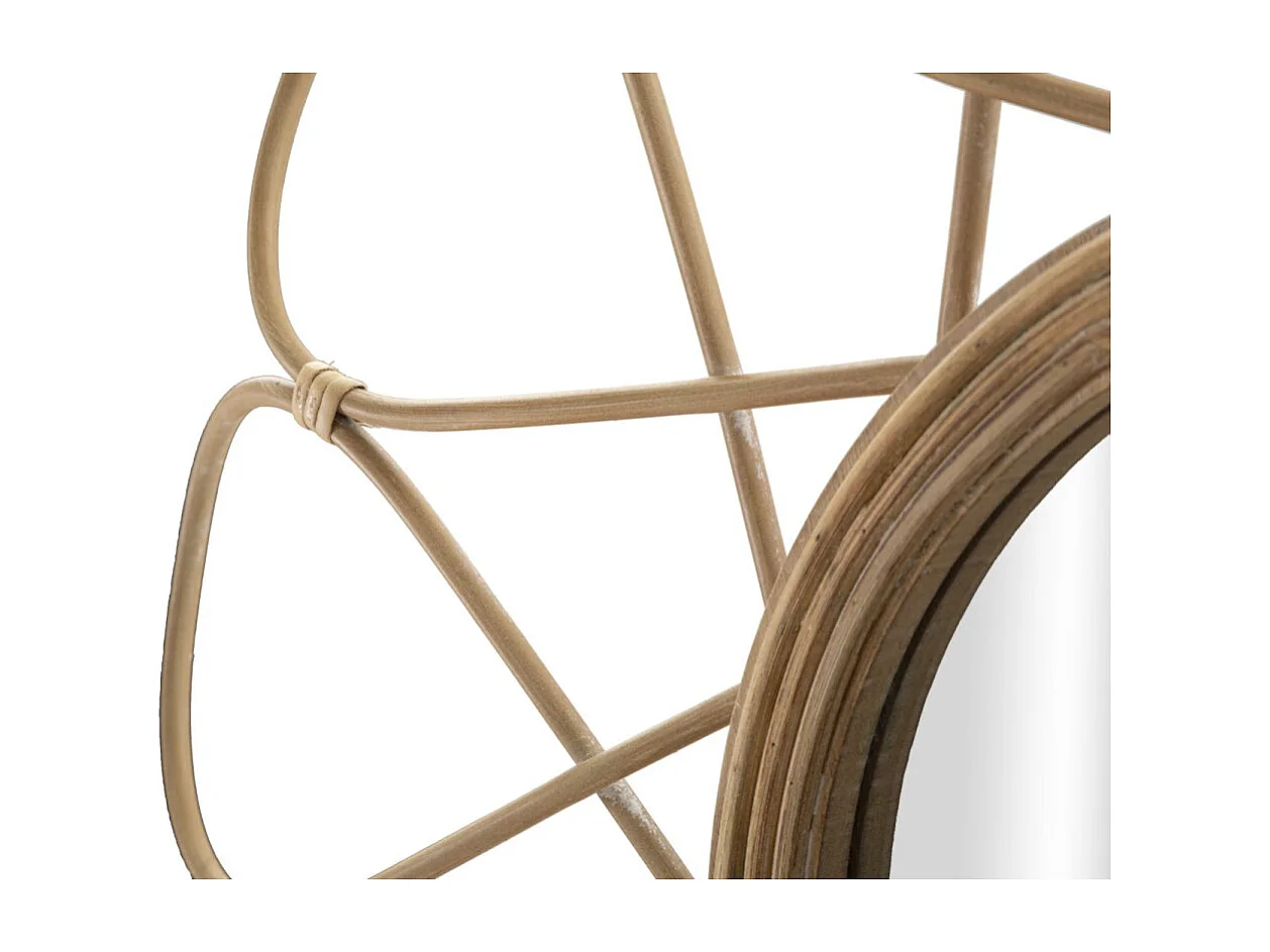 Miroir Mural Déco "Almeria" 65cm Naturel