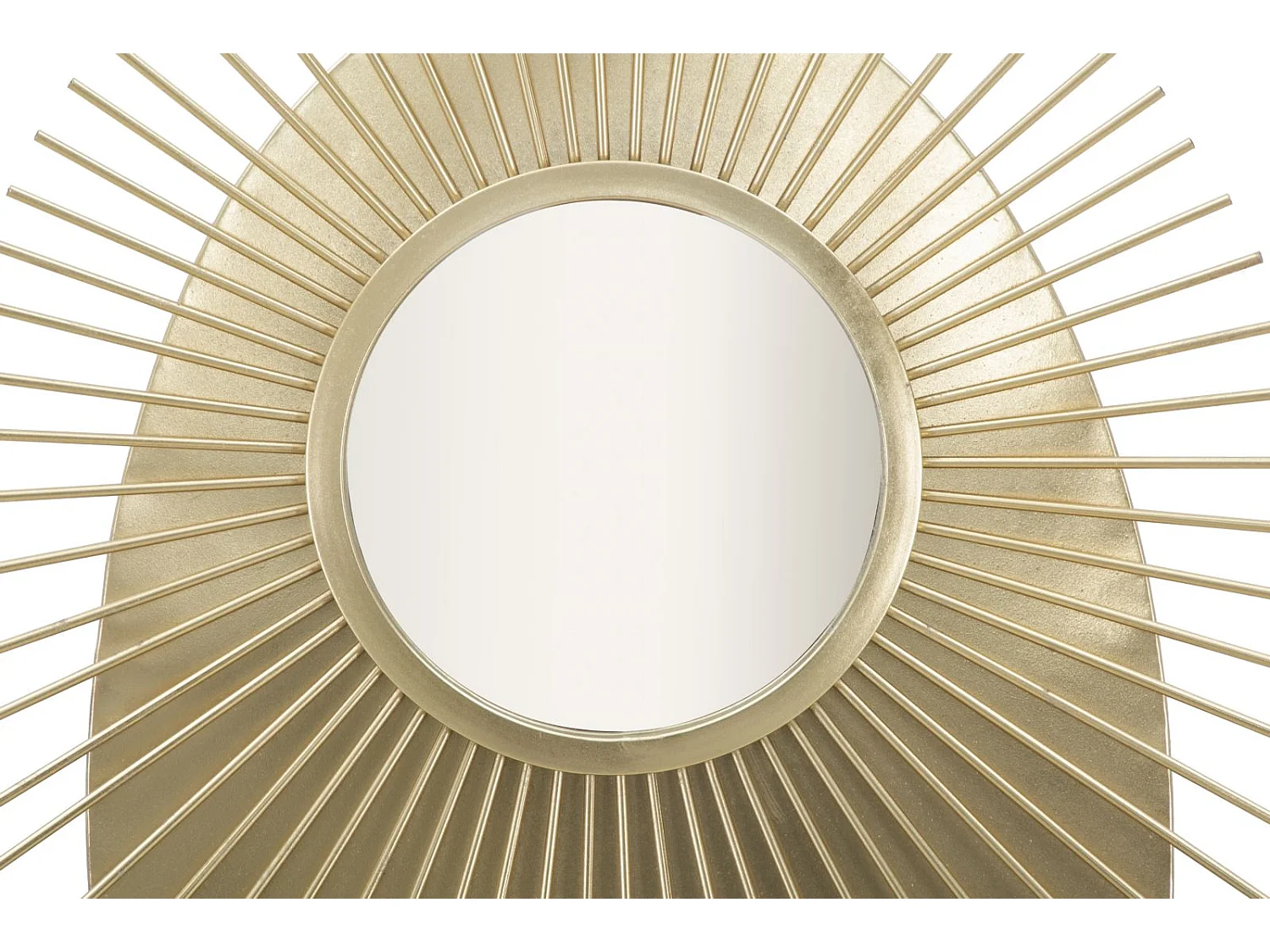 Miroir mural ovale géométrique en métal doré 75x8x110,5 cm