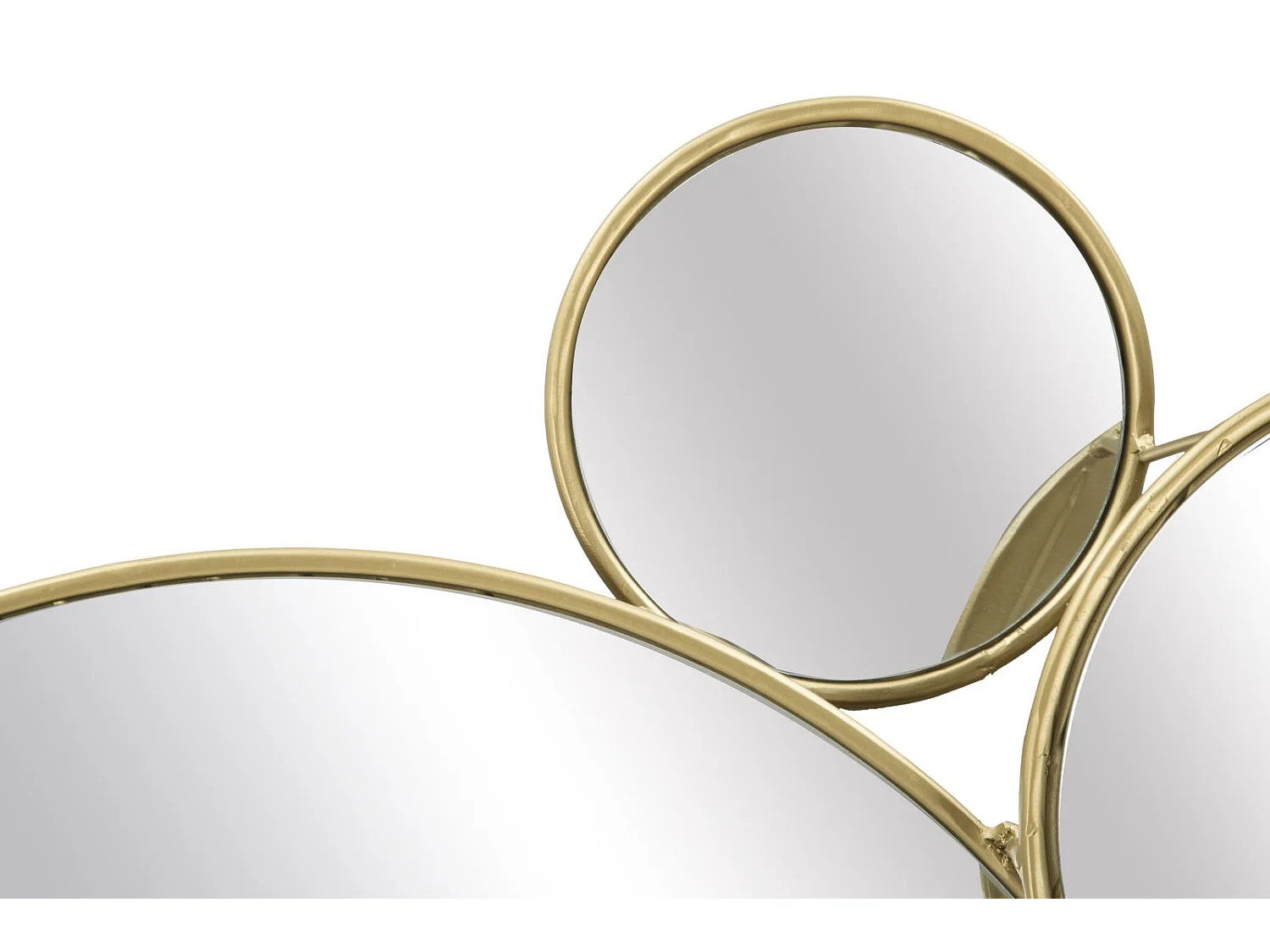 Specchio da parete geometrico in metallo dorato cm 81x7,5x73