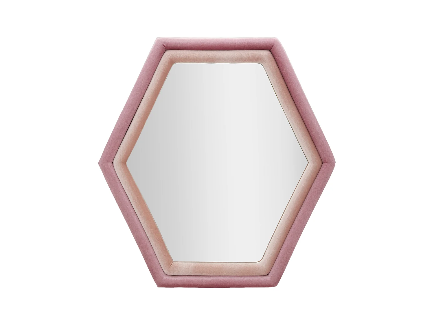 Miroir Mural en Velours "Tony" 80cm Rose