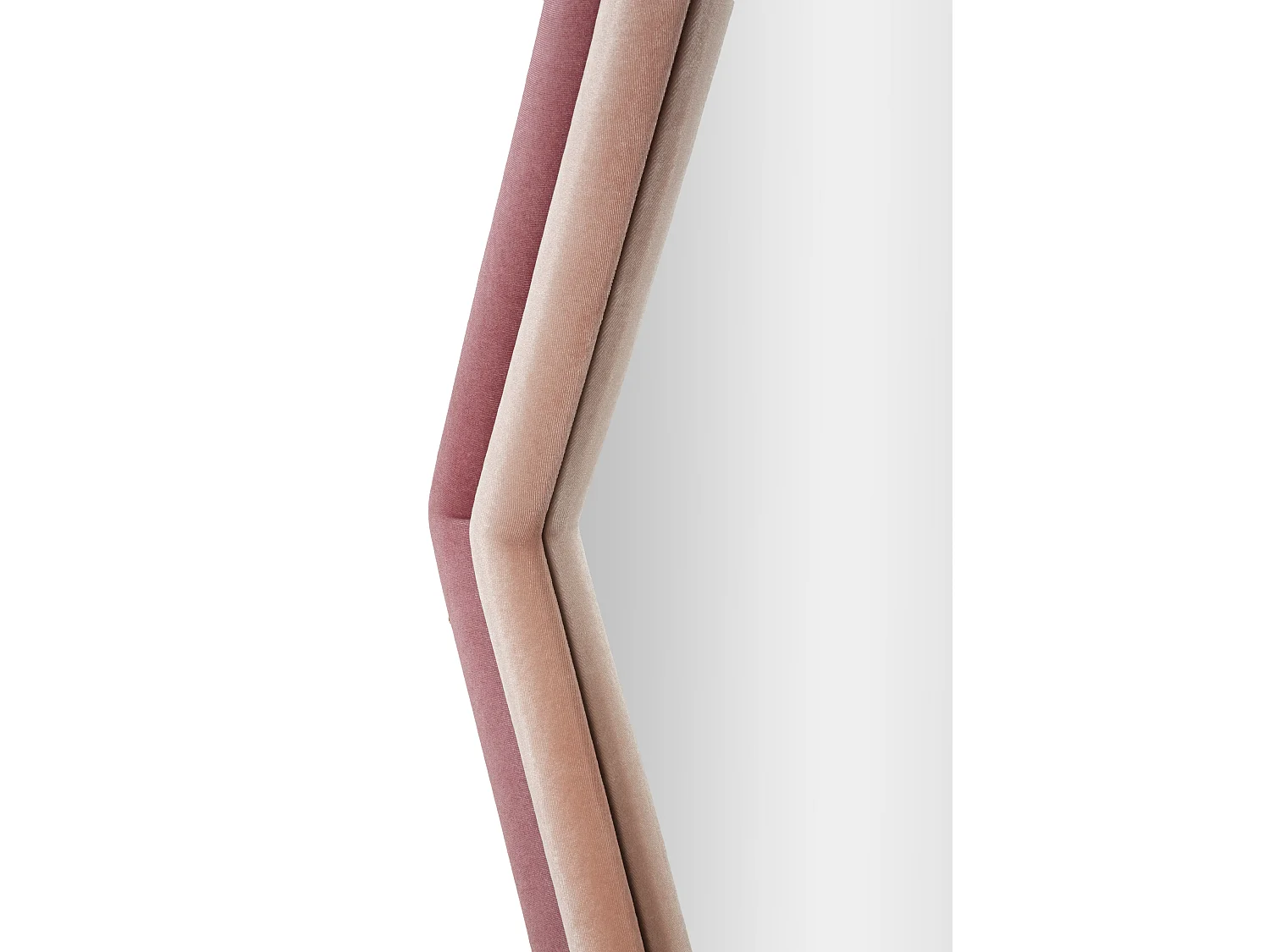 Miroir Mural en Velours "Tony" 80cm Rose