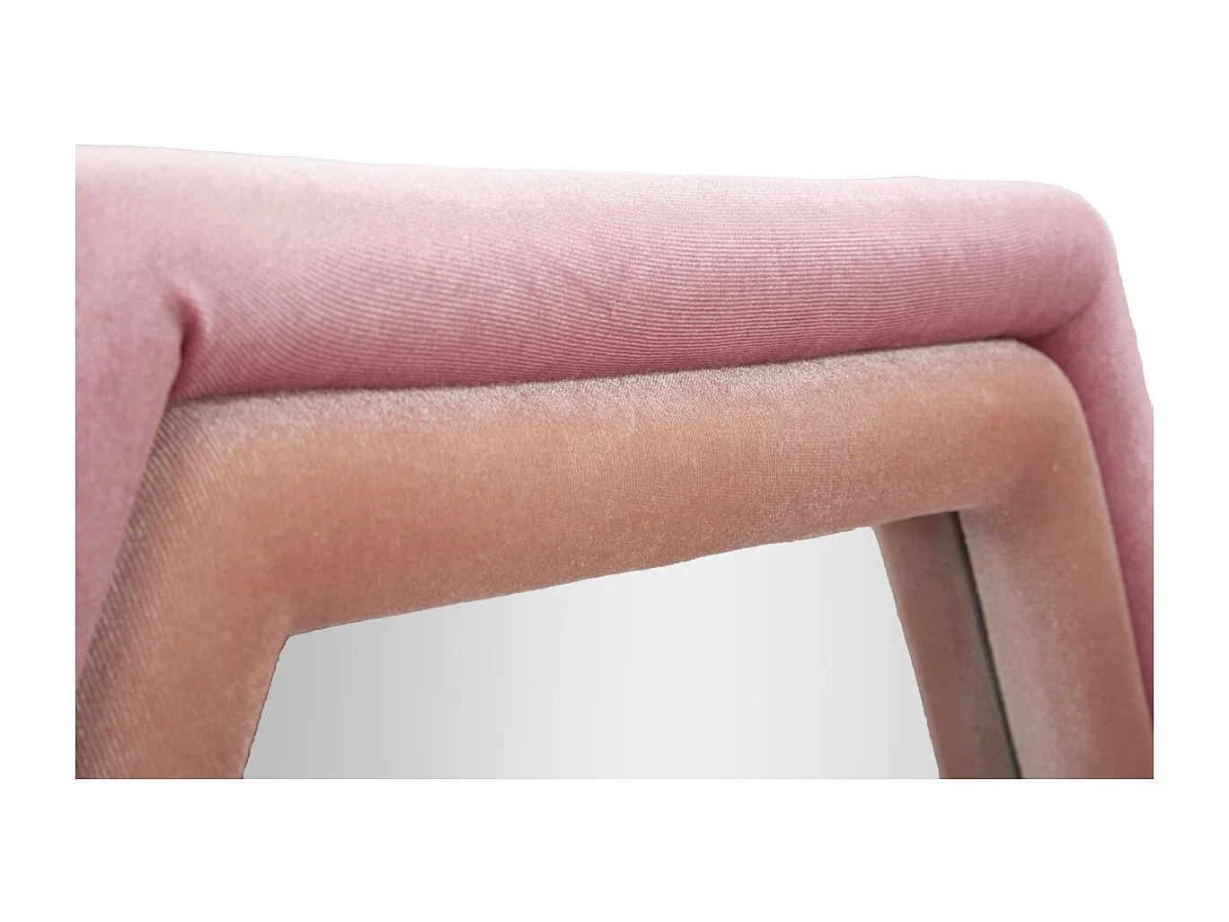 Roze fluwelen wandspiegel 75x4x80 cm