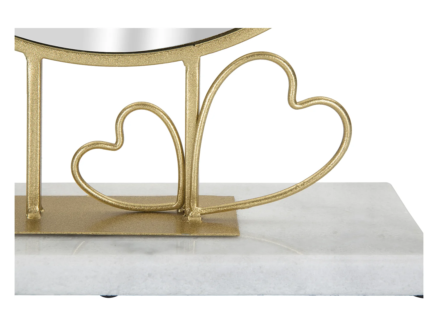 Miroir sur Pied en Marbre "Hearts" 39cm Or