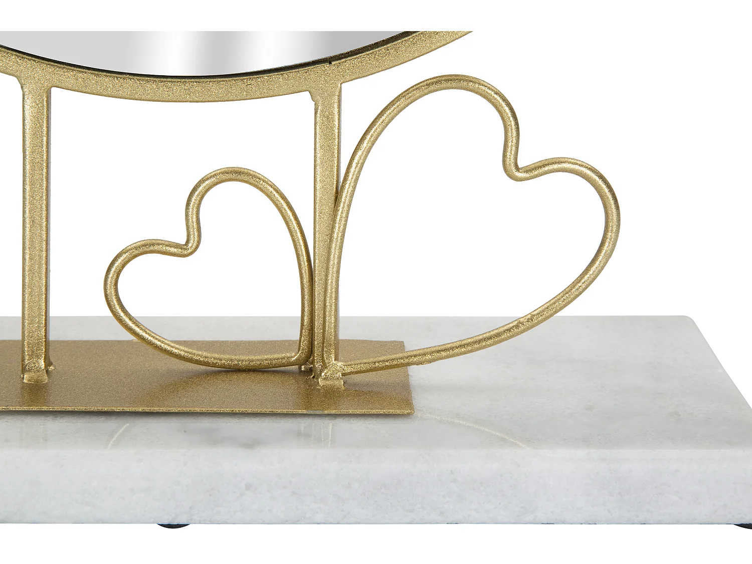 Miroir sur Pied en Marbre "Hearts" 39cm Or