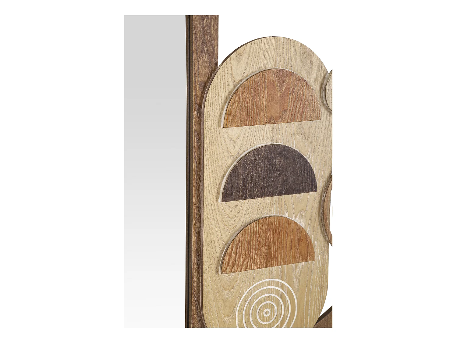 Miroir Mural en Bois "Block" 80cm Naturel