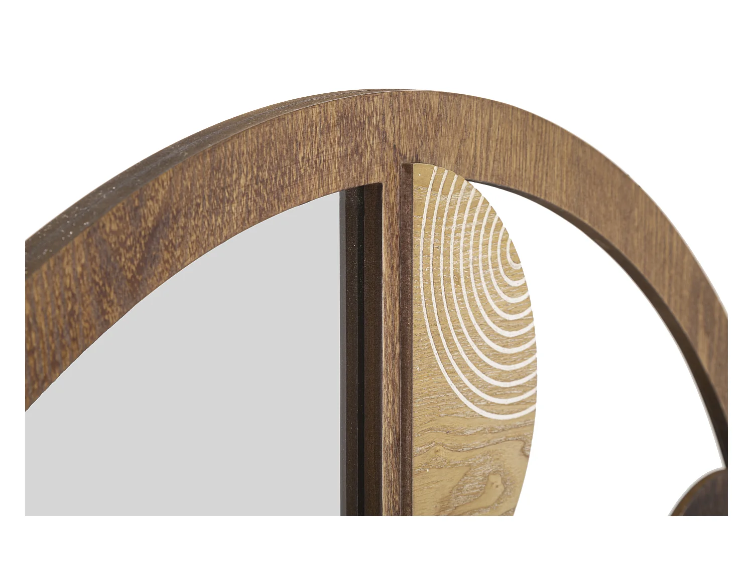 Miroir Mural en Bois "Block" 80cm Naturel