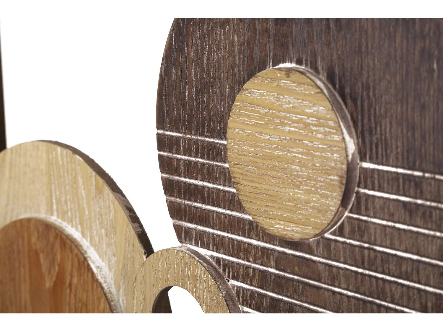 Miroir Mural en Bois "Block" 80cm Naturel