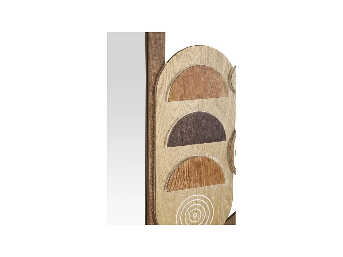 Miroir Mural en Bois "Block" 80cm Naturel