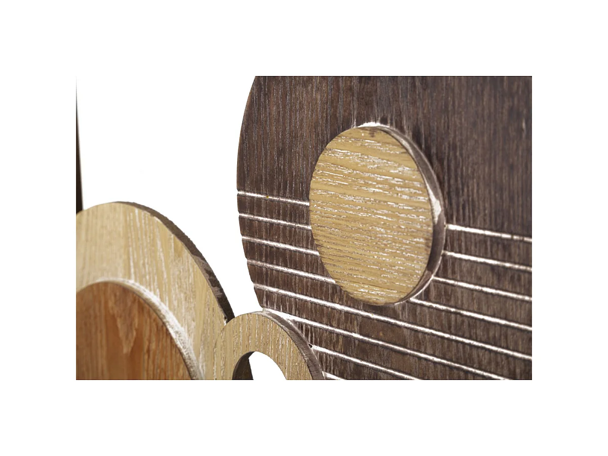 Miroir Mural en Bois "Block" 80cm Naturel
