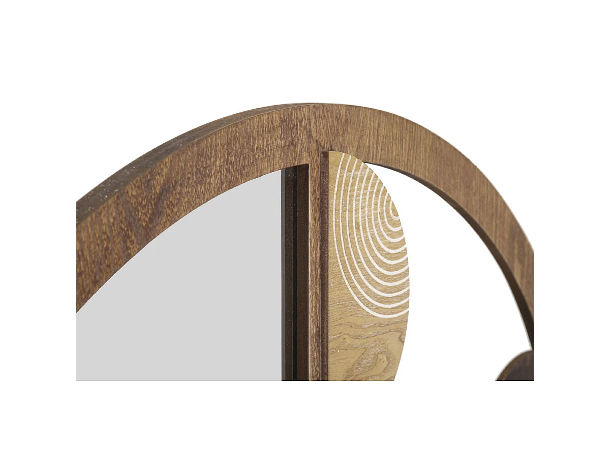 Miroir Mural en Bois "Block" 80cm Naturel
